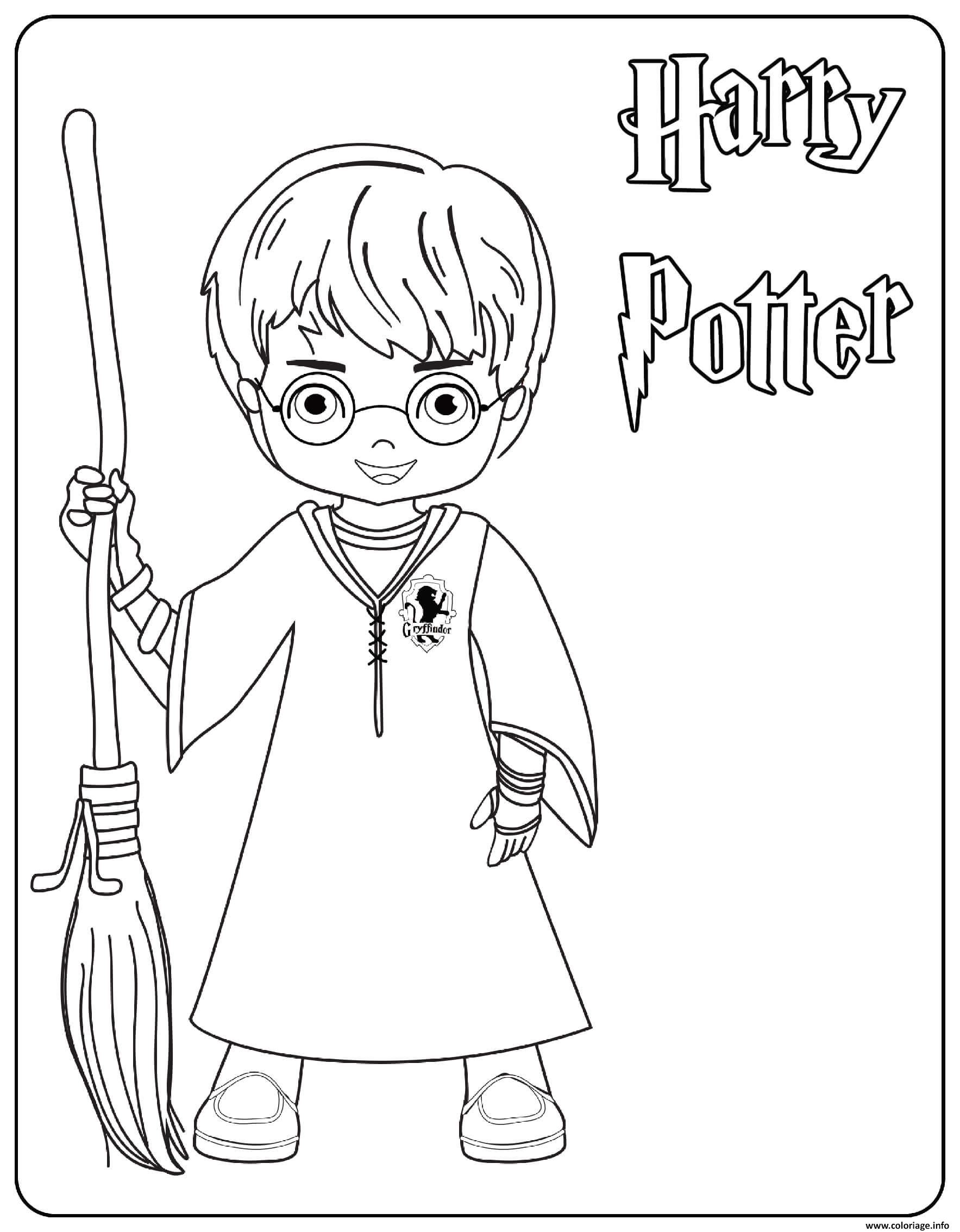 coloriage Harry Potter facile