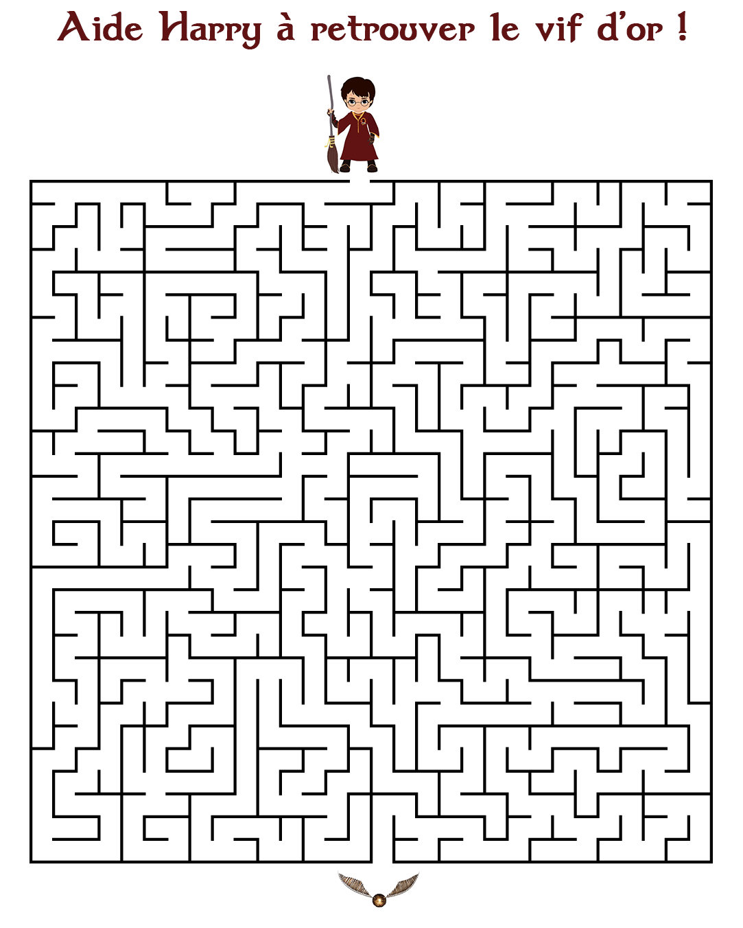 Labyrinthe Harry Potter niveau facile 2